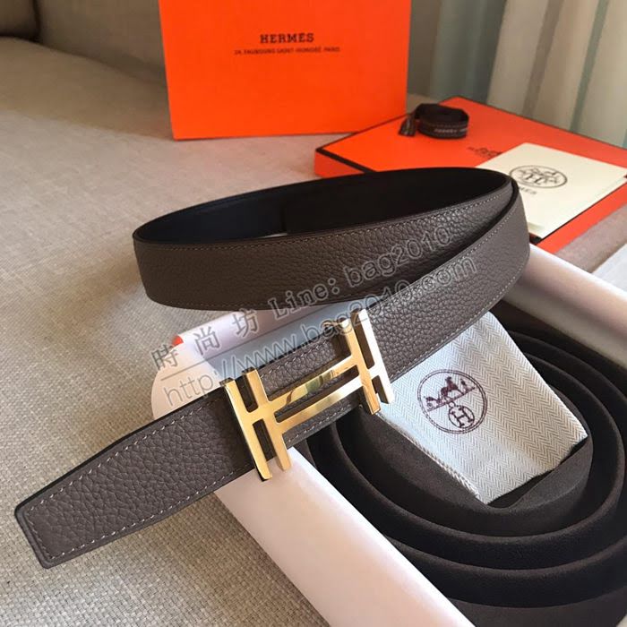 HERMES皮帶 雙面小牛皮 togo底皮 進口白夾心 雙面皮帶 愛馬仕男腰帶  hgh1915